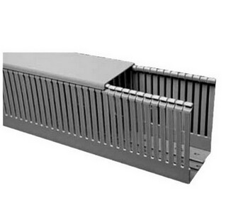 T-551011, Klemsan, 5552540 canaleta ranurada, paso 4mm, tapa incluida, tamaño 25x40, gris (e134)