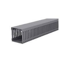 T-551018, Klemsan, 5556080 canaleta ranurada, paso 4mm,de 60x80, gris (e114)