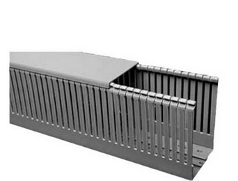 T-551015, Klemsan, 5554080 canaleta ranurada, de 40x80, gris (e154).