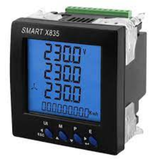 SMARTCONNECT X835-CT-B, Wertek, Medidor de energía bidireccional modbusrtu, 5a, 60hz, hasta 500vac