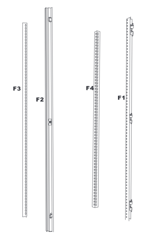 F20, Wertek-Boxes, Perfil de 2000 mm para gabinete ar9