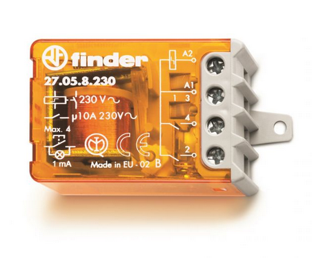 27.05.8.110.0000, Finder, Relevador de 4 secuencias en 110v.