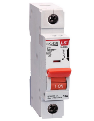 BKJ63N-1P-C10A, LS Electric, Pastilla termomagnetica montaje din 1p 415vac 10a 6ka