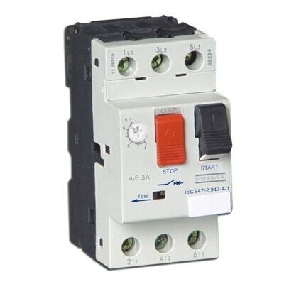 DZ518-M10C, Delixi, Motor protection circuit breaker 4-6.3amps