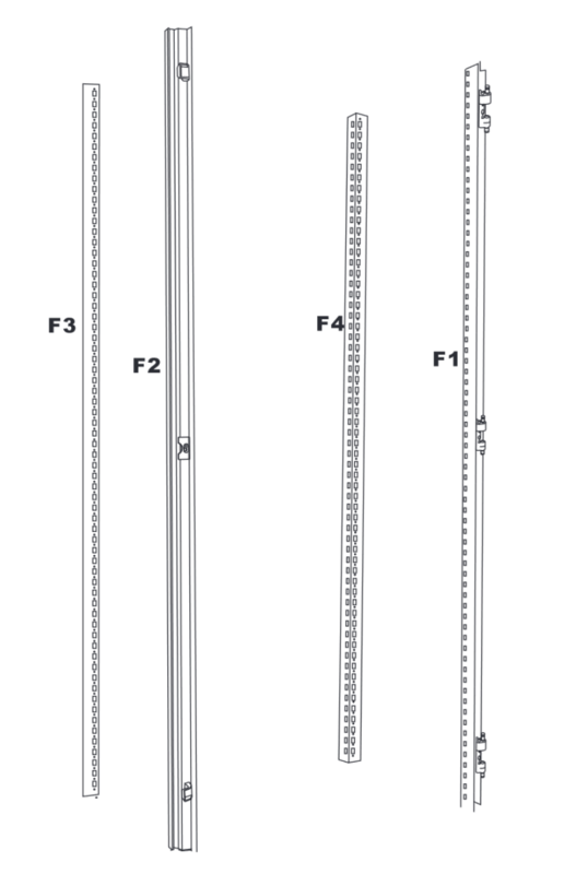 F22, Wertek-Boxes, Perfil de 2200 mm para gabinete ar9