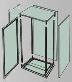 FBD186, Wertek-Boxes, Panel trasero + puerta frontal para ar9 de 1800x600 mm