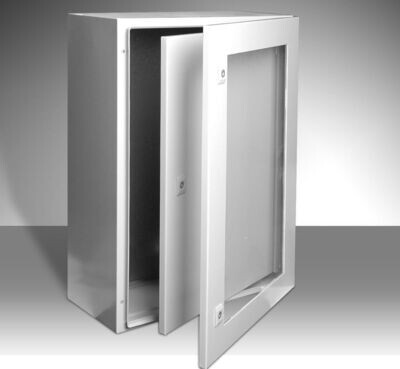 STIP4-520, Wertek-Boxes, Gabinete metalico de 50x40x20cm, c/ puerta interior y ventana.