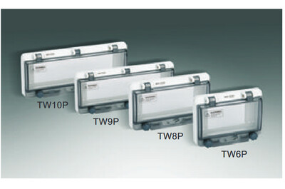 TW10P, Wertek-Boxes, Ventana transparente de 10 modulos,58x184mm interior