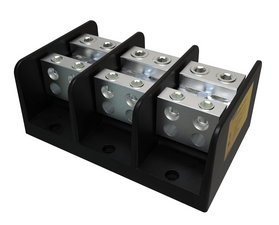 PDB-24-500-3, ILSCO, Block de distribucion de 3 polos, 2x500 de ent. y 4x4/0 de sal.