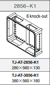 TJ-AT-3856-K1, Wertek-Boxes, Gabinete de plastico modular 38x56x18cm, 6 kos (4 tk01, 2 tk02)