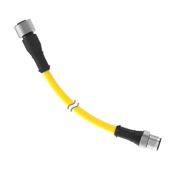 DEE2R-83D, Banner, 72206 cable con doble conector m12, 8 pines de .91m