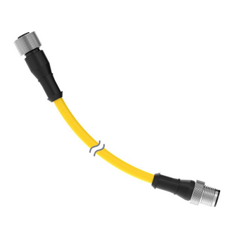 DEE7-41D, Banner, 17140 cordset a-code m12 to a-code m12 double ended, 4-pin straight female, 4-pin straight male con