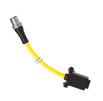 DELSE-51D, Banner, 86941 cordset ls-custom to m12 double ended, 12-pin straight female, 5-pin straight male connectors