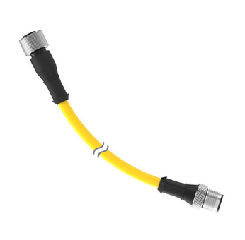 DEE2R-850D, Banner, 72209 cable con forro de pvc amarillo con doble cabezal de 8 pines m12, largo:15.24m