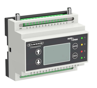 DXM100-B1R4, Banner, 800138 dxm100 controller, multihop radio 2.4 ghz 65 mw, inputs: 4 universal, outputs: 4 nmos discret