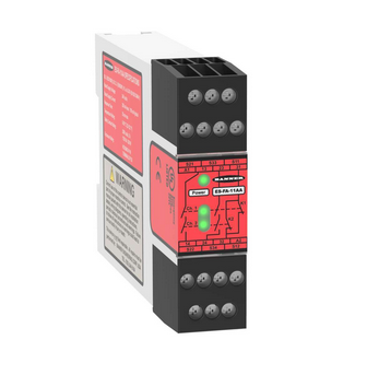 ES-FA-11AA, Banner, 02628 safety relay module for e-stop/rope pull/interlock, supply voltage: 24 v ac/dc, safety input: