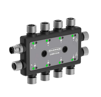DXMR110-8K, Banner, 814332 dxmr110 8-port io link master/controller, power: 12-30 v dc, female m12 (d-code ethernet), ip