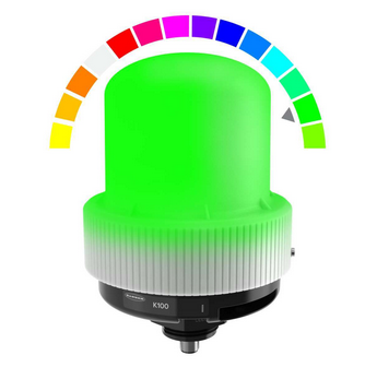 K100PLRGB7AQ, Banner, 813083 indicador k100 rgb beacon 12-48vdc audible ip69k 5pin m12