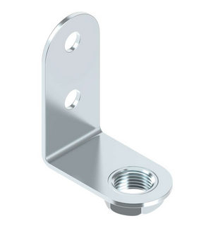 LMBE12RA45, Banner, 806736 bracket: indicator light mounting, right-angle, 45 mm offset from mounting surface, fits 1/2