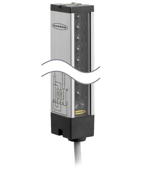 LX6RSR, Banner, 02677 lx series.cortina de medicion.receptor.res:143mm.rango:200mm.10-30vdc.salida:npn-pnp.c/cable2m