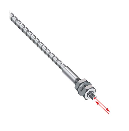 IT43ST5-VL, Banner, 96027 glass fiber, opposed mode 1 mm. dia. bundle, m4 threaded tip with m2.5, stainless sheathing 1