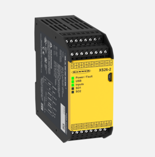 XS26-2, Banner, 85061 controlador de seguridad ampliable, entradas:26, salidas: 2 pares, pnp, usb, , 24vcc