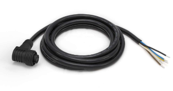 MBCC-506RA, Banner, 81978 cordset 7/8 in single ended, 5-pin right-angle female connector, 2 m (6.56 ft) in length, bla