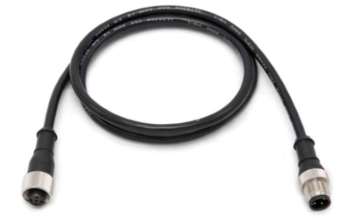 MQDEC-430SS-PUR, Banner, 81301 cordset a-code m12 to a-code m12 double ended, 5-pin straight female, 4-pin straight male con