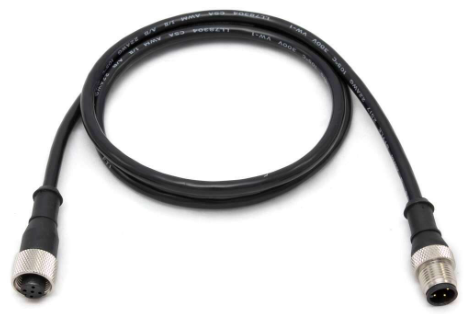MQDEC-415SS, Banner, 801480 cordset a-code m12 to a-code m12 double ended, 4-pin straight female, 4-pin straight male con