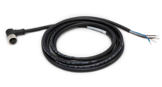MQDEC2-515RA, Banner, 60814 cable tipo conector macho de 5 pines tipo europeo con shield a 90°, 5m de extension