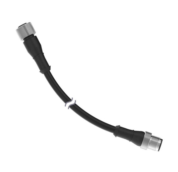 MQDEC-503SS, Banner, 809561 cordset a-code m12 to a-code m12 double ended, 5-pin straight female, 5-pin straight male con