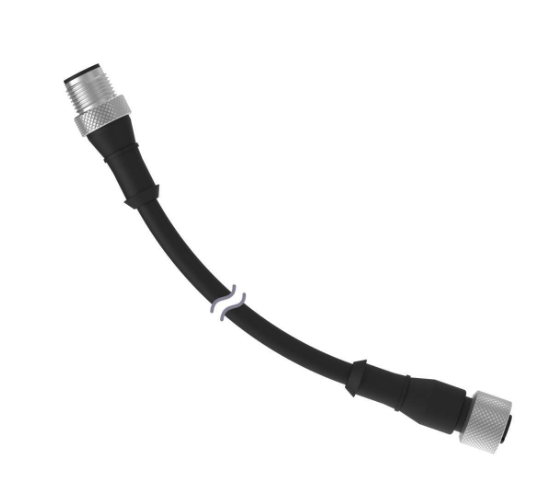 MQDEC-412SS, Banner, 47633 cordset a-code m12 to a-code m12 double ended, 5-pin straight female, 4-pin straight male con