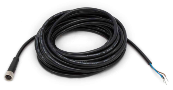 PKG3M-4, Banner, 76571 cordset m8 threaded single ended, 3-pin straight female connector, 4.04 m (13.23 ft) in lengt