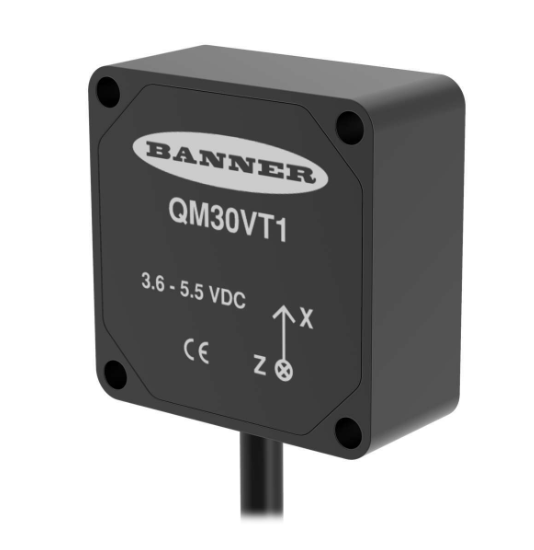QM30VT1, Banner, 806275 qm30 series sensor de vibracion y temperatura de 1 hilo serial.voltaje:3.6-5.5vdc, c/cable 2m