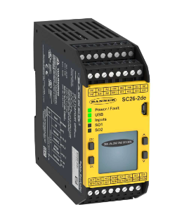 SC26-2DE, Banner, 85068 sc26-2de safety controller: non expandable, 26 input, 2 pairs of pnp safety outputs (0.5 a ea