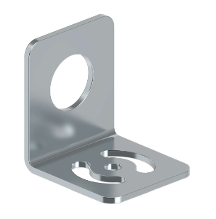 SMBAMS22RA, Banner, 11222 smbams22ra bracket: right-angle with 22 mm mouting hole