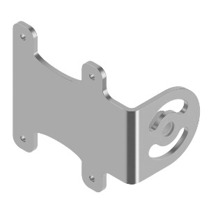SMBVERA, Banner, 97185 ve series right-angle mounting bracket, 12-gauge stainless steel, m3 x 0.5 mounting hardware