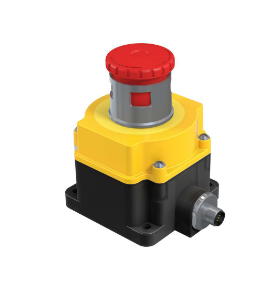 SSA-EB1ML2P-12ED1Q8, Banner, 25077 ssa-eb1 flush-mount emergency stop push button, lockable illuminated (push on) 44 mm actuator