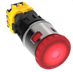 SSA-EB1ML2P-12, Banner, 42222 ssa-eb1 panel-mount emergency stop push button, lockable illuminated (push on) 44 mm actuator