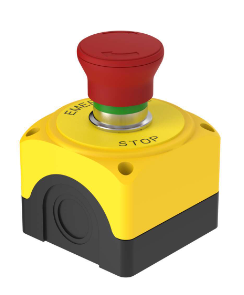 SSA-EBM-11E, Banner, 69706 22 mm metal e-stop button kit, kit includes: 40 mm actuator on metal shaft, metal mounting ad