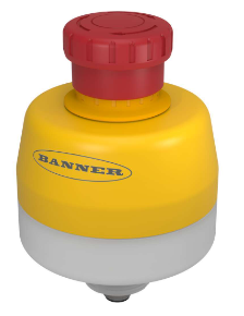 SSA-EB1PLXR-02ECQ5A, Banner, 26262 ssa-eb1 30 mm mount emergency stop push button, red-flash illuminated base, 40 mm actuator, i
