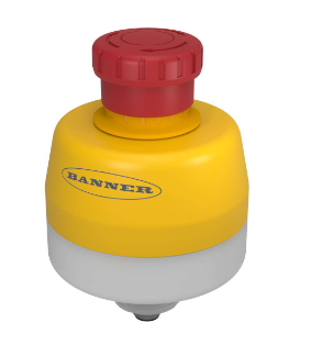 SSA-EB1PL-02ECQ5A, Banner, 25695 ssa-eb1 30 mm mount emergency stop push button, red-solid illuminated base, 40 mm actuator, i