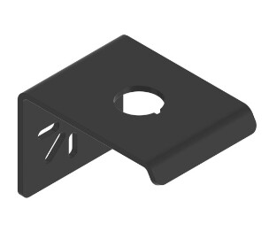 SSA-MBK-EEC1, Banner, 25550 bracket angular con barreno de 30mm para paro de emergencia color: negro