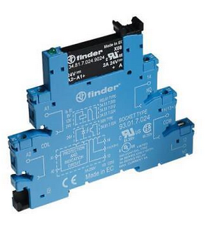 38.81.0.125.9024, Finder, Relevador de estado solido in:125vac/dc out:24vdc