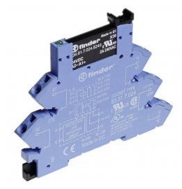 38.91.7.024.9024, Finder, Relevador modular, bobina: 24vdc, salida:24vdc 6a,
