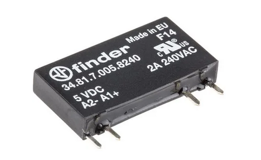 34.81.7.005.8240, Finder, Modulo ssr de in:6vdc out: 2a 240vac para serie 38