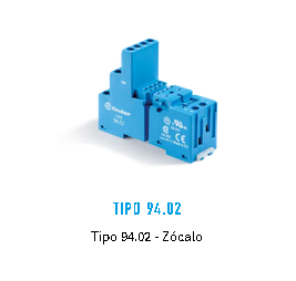 94.02SPA, Finder, Base azul para relevador 55.32.