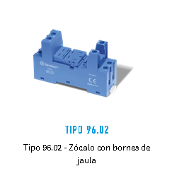 9602SMA, Finder, Base azul para relevador de 2 polos 56.32.