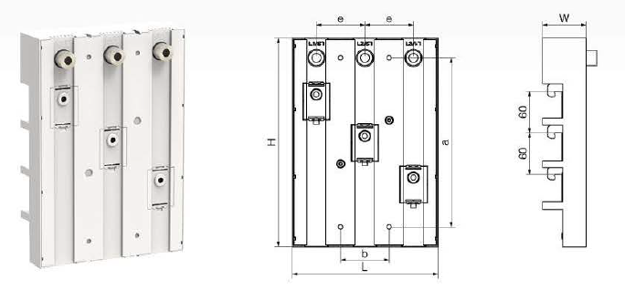 N800306, Wertek-Busbar, Ba-800/3p mt06 adaptador para busbar de ls abs803c