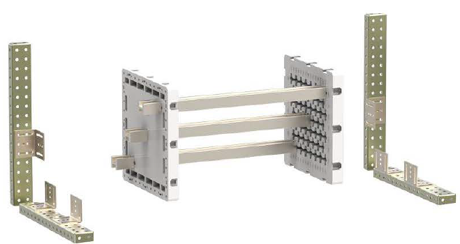 N35009, Wertek-Busbar, Soporte de 4 fases para busbar tipo 2t